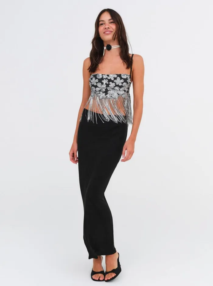 Women Colette Crop Top Black For Love and Lemons Tops Women Colette Crop Top Black For Love and Lemons Tops