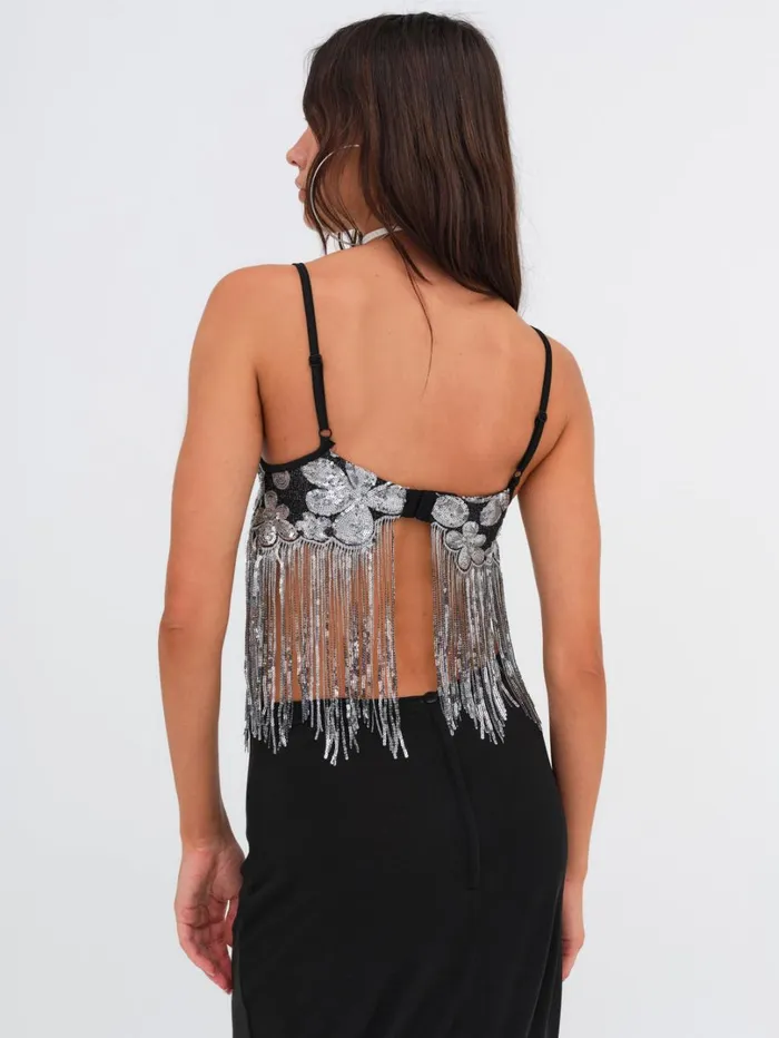 Women Colette Crop Top Black For Love and Lemons Tops Women Colette Crop Top Black For Love and Lemons Tops
