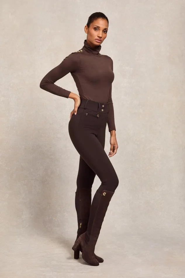 Women Contour Trouser Chocolate Holland Cooper Trousers Women Contour Trouser Chocolate Holland Cooper Trousers