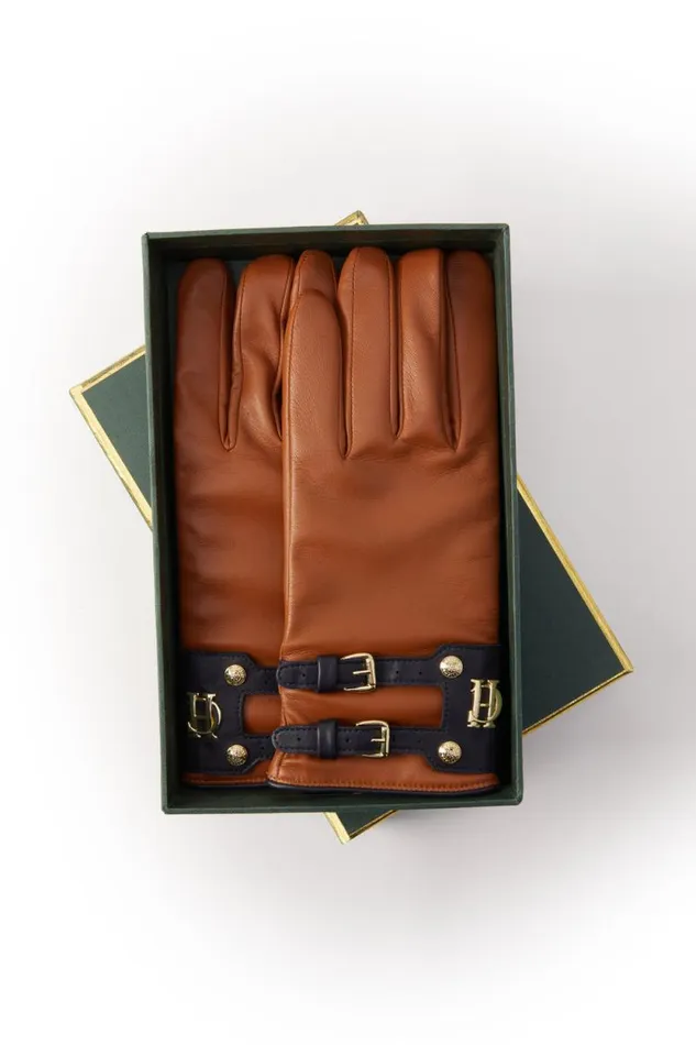 Women Contrast Leather Gloves Tan Ink Navy Holland Cooper Gloves Women Contrast Leather Gloves Tan Ink Navy Holland Cooper Gloves