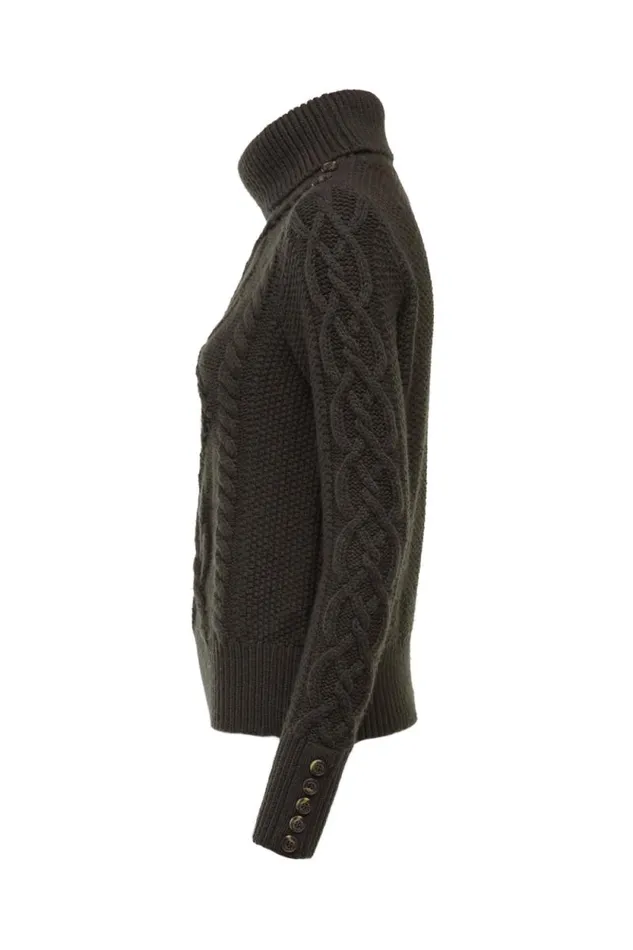 Women Cortina Roll Neck Knit Fern Green Holland Cooper Knitwear Women Cortina Roll Neck Knit Fern Green Holland Cooper Knitwear