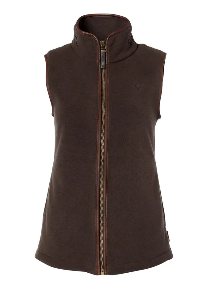Women Country Fleece Gilet Chocolate Holland Cooper Fleeces