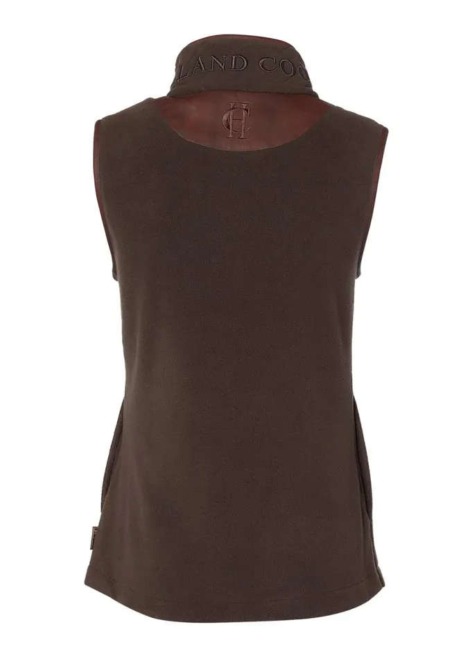 Women Country Fleece Gilet Chocolate Holland Cooper Fleeces