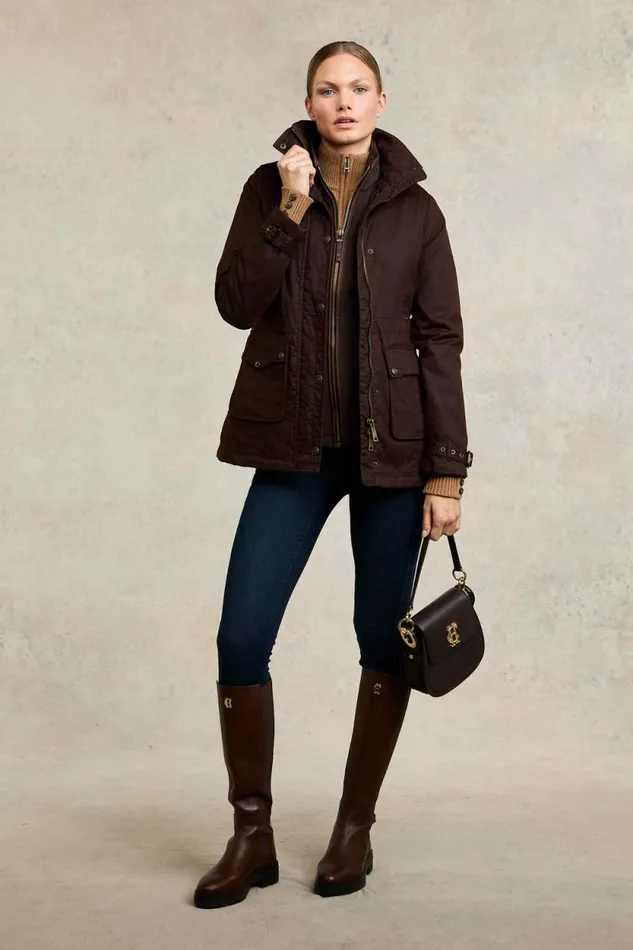 Women Country Fleece Gilet Chocolate Holland Cooper Fleeces