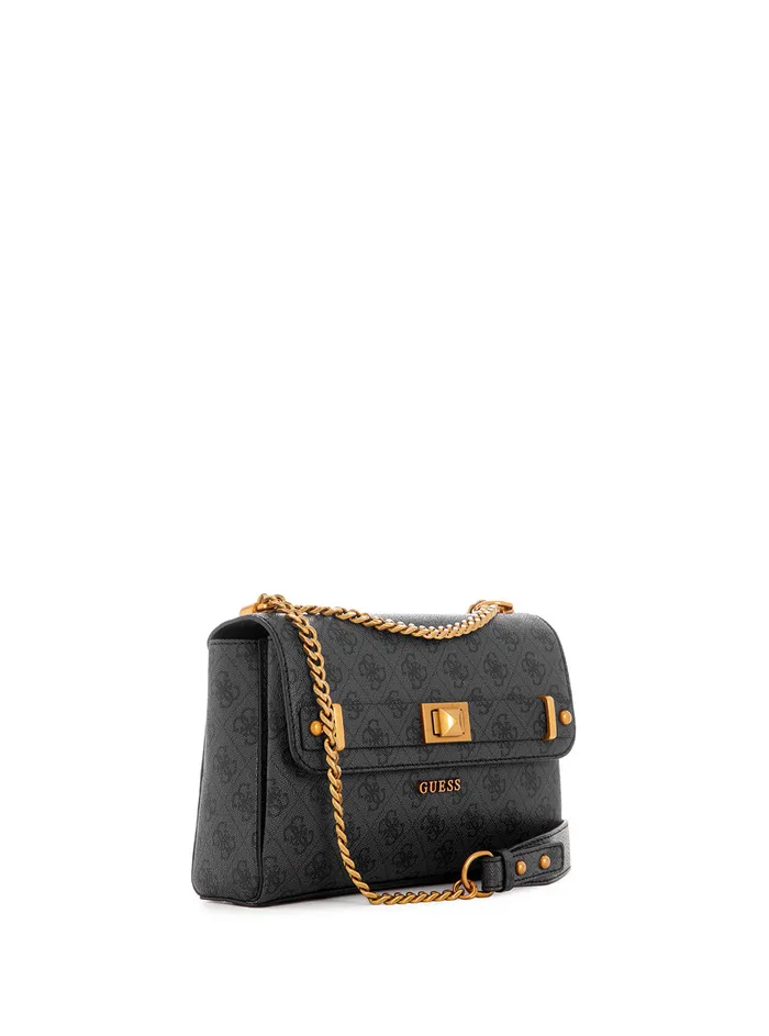 Women Crossbody GUESS Coal Logo Aieta Convertible Crossbody Bag
