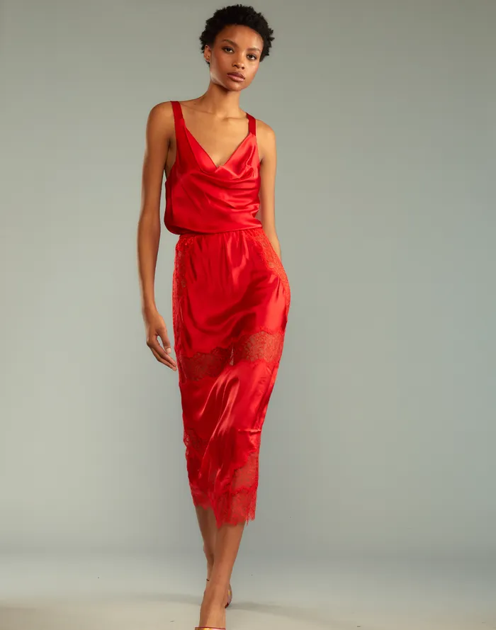 Women Cynthia Rowley Bottoms Lya Silk Skirt Red Women Cynthia Rowley Bottoms Lya Silk Skirt Red