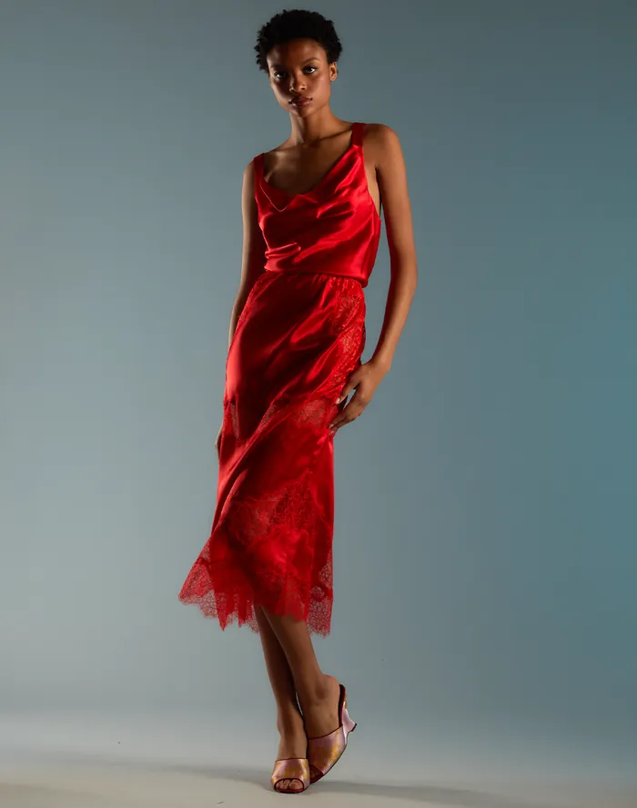 Women Cynthia Rowley Bottoms Lya Silk Skirt Red Women Cynthia Rowley Bottoms Lya Silk Skirt Red