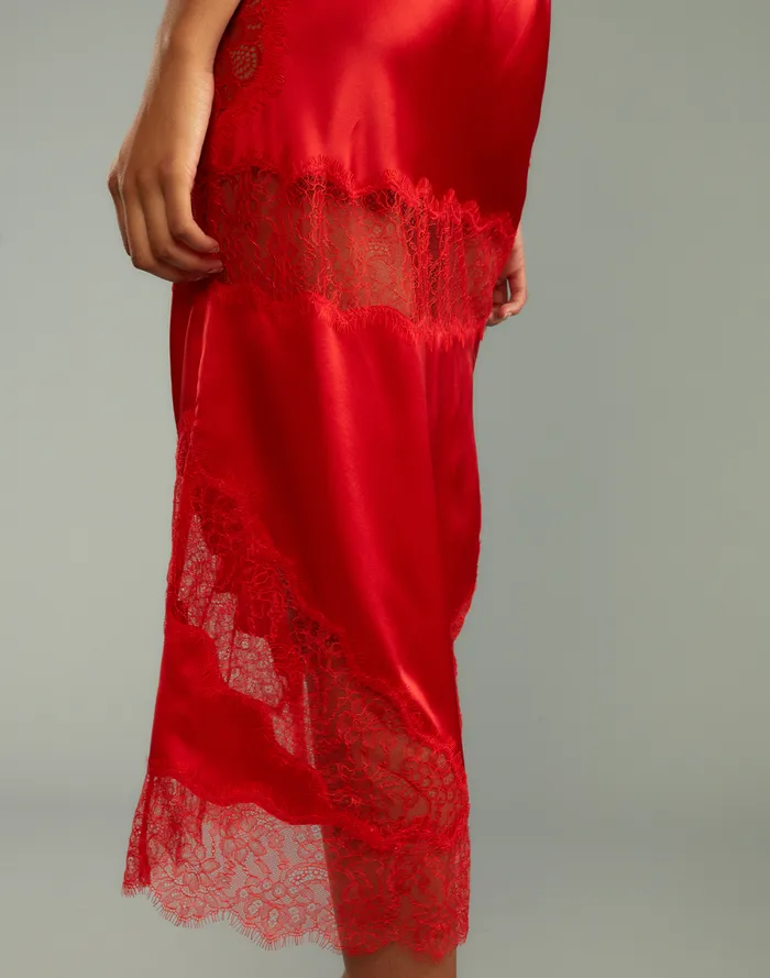 Women Cynthia Rowley Bottoms Lya Silk Skirt Red Women Cynthia Rowley Bottoms Lya Silk Skirt Red