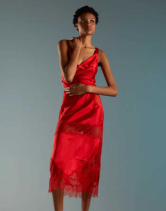 Women Cynthia Rowley Bottoms Lya Silk Skirt Red Women Cynthia Rowley Bottoms Lya Silk Skirt Red