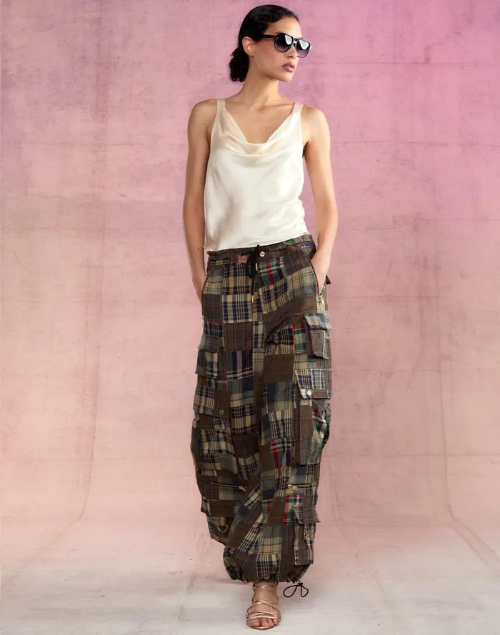 Women Cynthia Rowley Bottoms Madrid Madras Cargo Pants Plaid Women Cynthia Rowley Bottoms Madrid Madras Cargo Pants Plaid