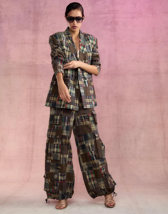 Women Cynthia Rowley Bottoms Madrid Madras Cargo Pants Plaid Women Cynthia Rowley Bottoms Madrid Madras Cargo Pants Plaid