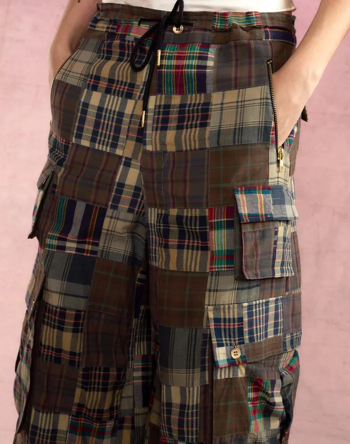 Women Cynthia Rowley Bottoms Madrid Madras Cargo Pants Plaid Women Cynthia Rowley Bottoms Madrid Madras Cargo Pants Plaid