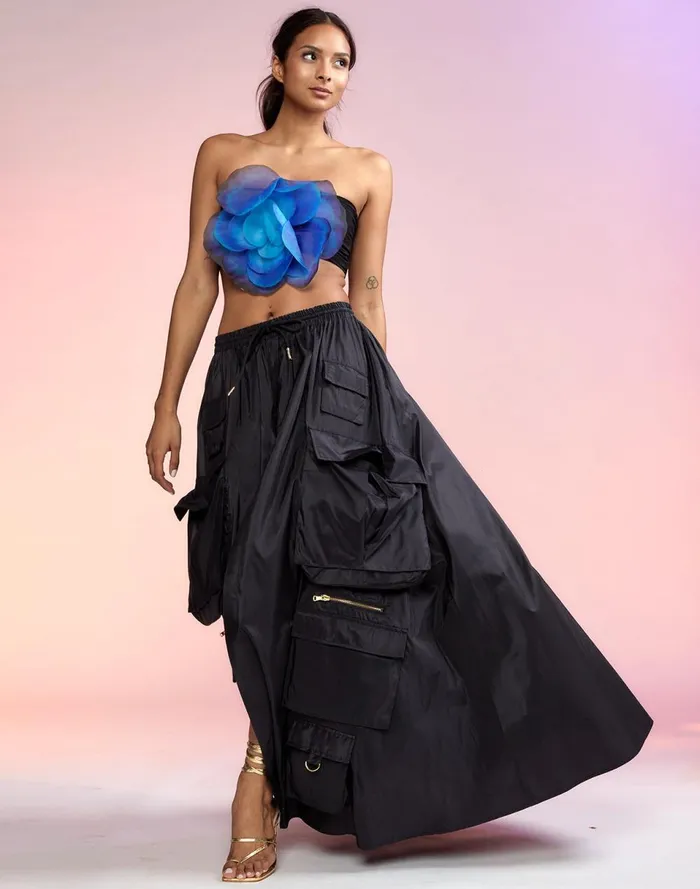 Women Cynthia Rowley Bottoms Taffeta Cargo Skirt Black Women Cynthia Rowley Bottoms Taffeta Cargo Skirt Black