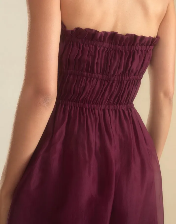 Women Cynthia Rowley Dresses Buckle Up Silk Organza Dress Brgdy Women Cynthia Rowley Dresses Buckle Up Silk Organza Dress Brgdy