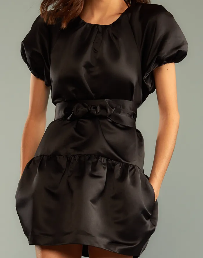 Women Cynthia Rowley Dresses Luna Dress Black Women Cynthia Rowley Dresses Luna Dress Black