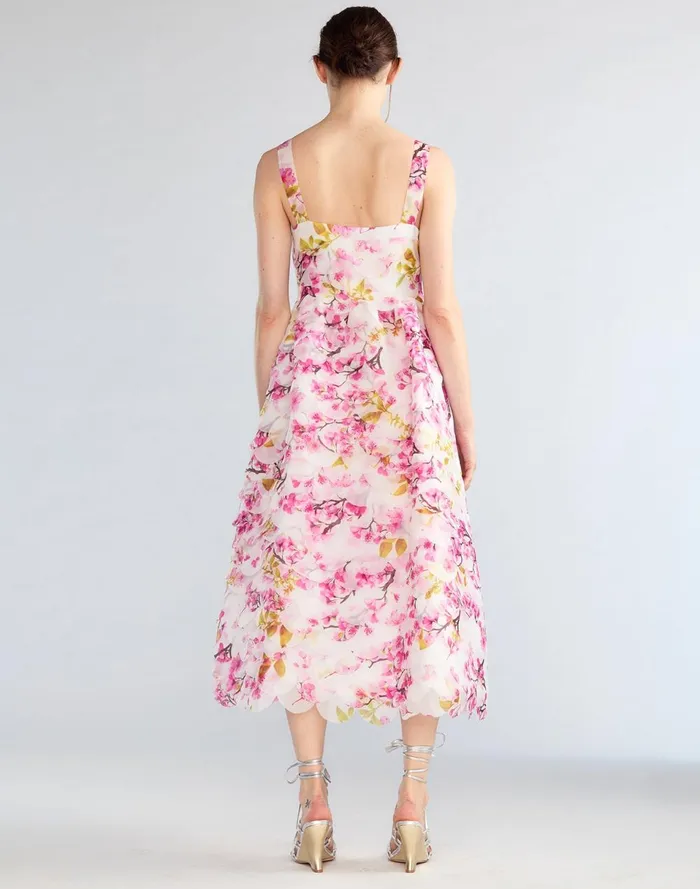Women Cynthia Rowley Dresses Scalloped Petal Midi Dress White Women Cynthia Rowley Dresses Scalloped Petal Midi Dress White