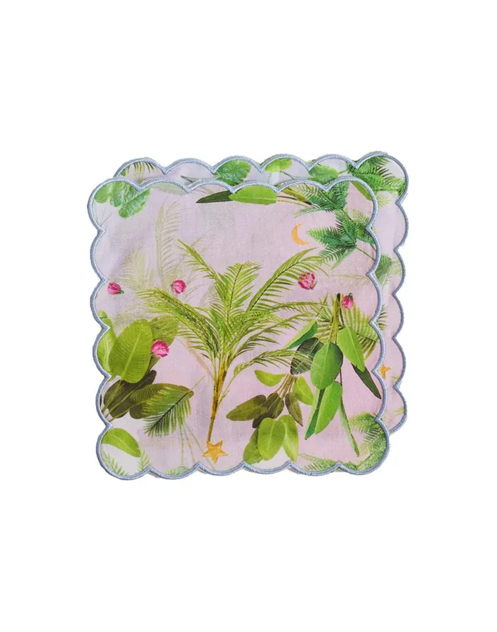 Women Cynthia Rowley Home Scallop Embroidered Edge Cocktail Napkin Otrop