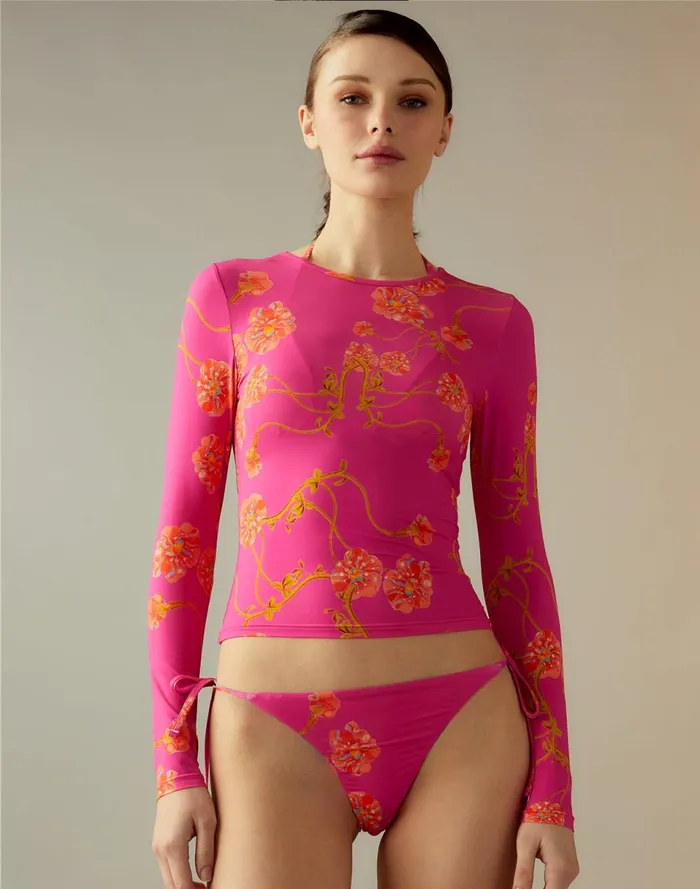 Women Cynthia Rowley Swim Bella Rashguard Pnkfl