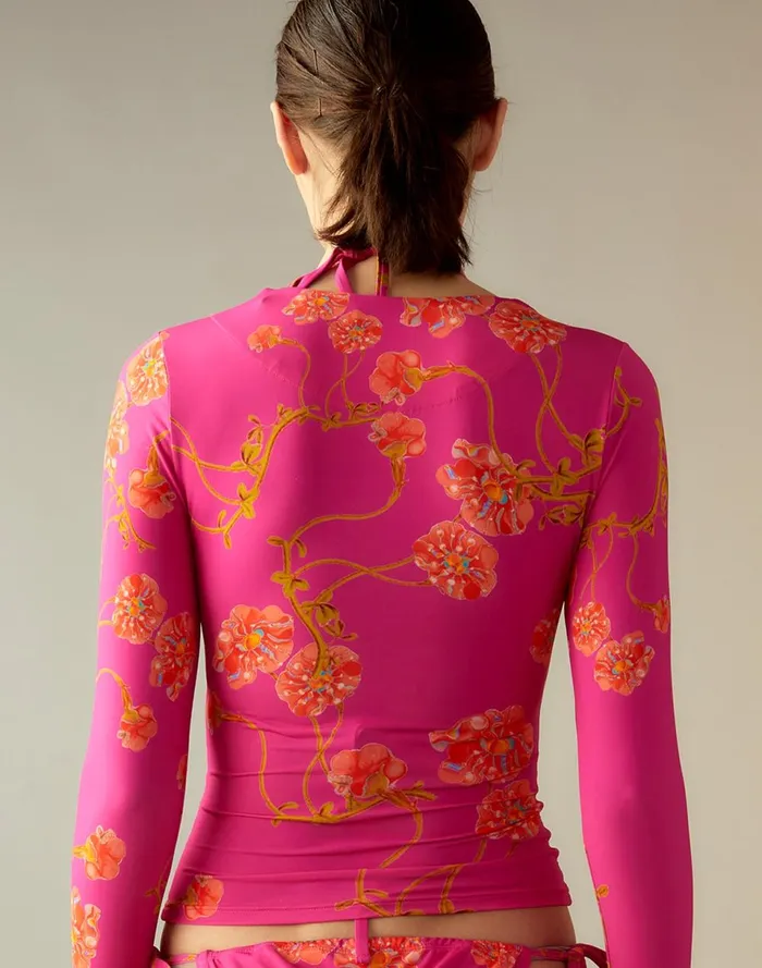 Women Cynthia Rowley Swim Bella Rashguard Pnkfl