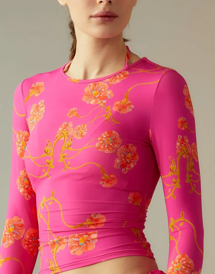 Women Cynthia Rowley Swim Bella Rashguard Pnkfl