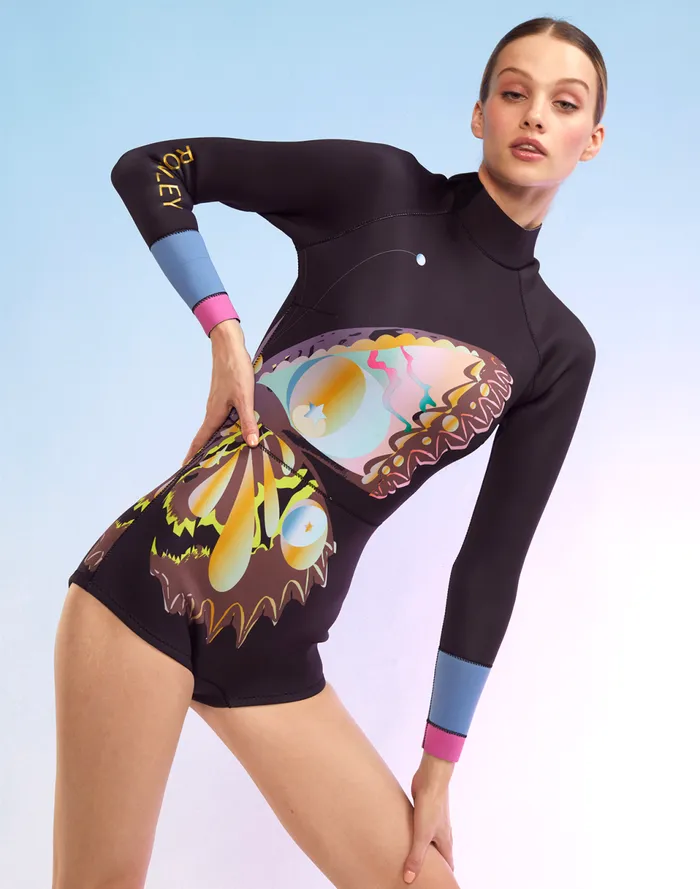 Women Cynthia Rowley Swim Butterfly Wetsuit Black