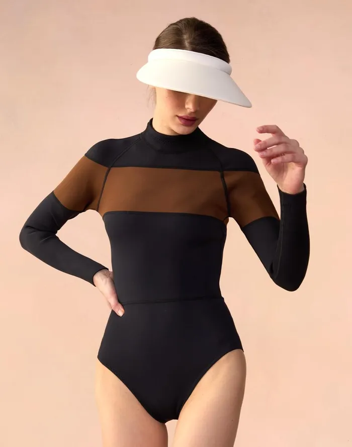 Women Cynthia Rowley Swim Colorblock Wetsuit Blkbr Women Cynthia Rowley Swim Colorblock Wetsuit Blkbr