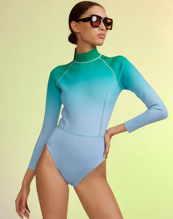 Women Cynthia Rowley Swim Sea Breeze Wetsuit Grblom