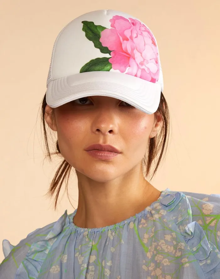 Women Cynthia Rowley Swim Trucker Hat White Women Cynthia Rowley Swim Trucker Hat White