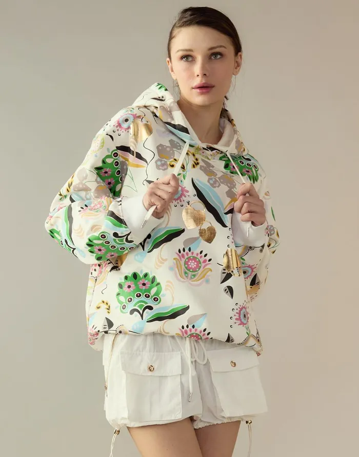 Women Cynthia Rowley Tops Gilded Garden Sweatshirt Whtml Women Cynthia Rowley Tops Gilded Garden Sweatshirt Whtml