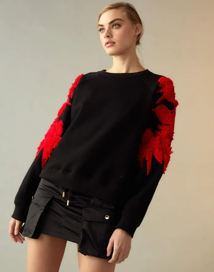 Women Cynthia Rowley Tops Jasper Crewneck Black