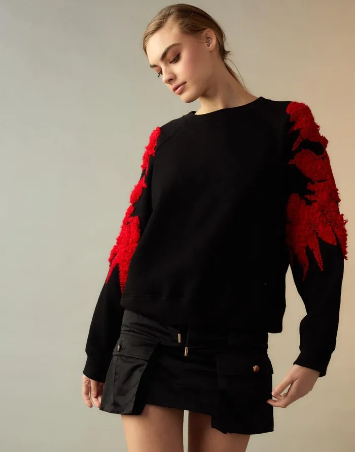 Women Cynthia Rowley Tops Jasper Crewneck Black
