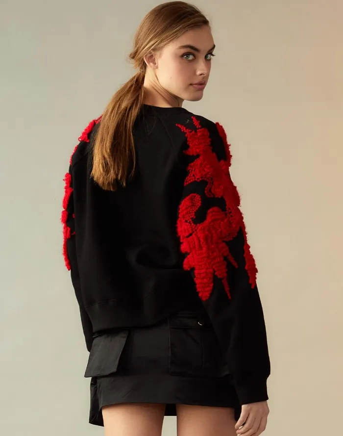 Women Cynthia Rowley Tops Jasper Crewneck Black