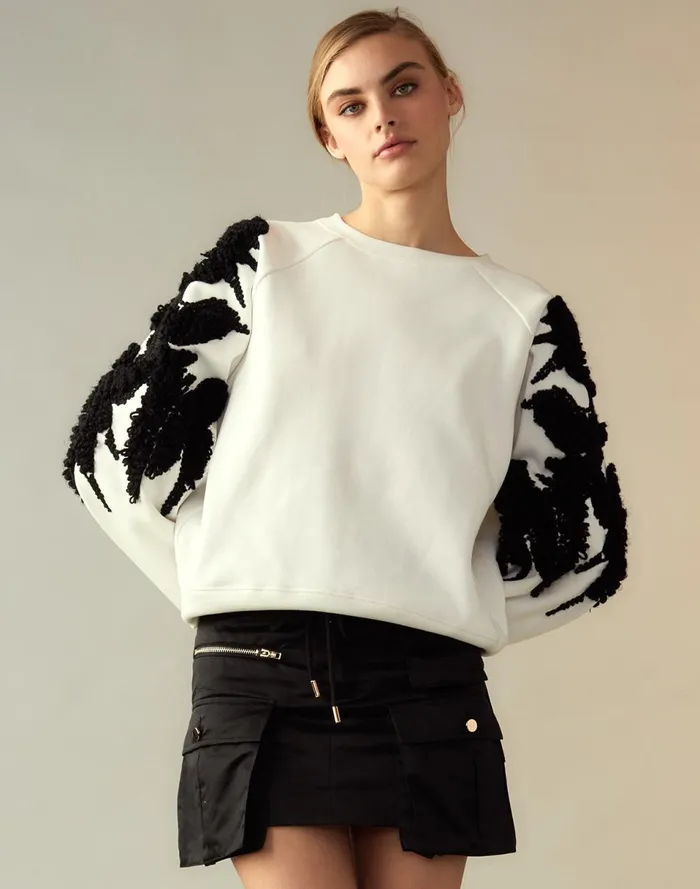 Women Cynthia Rowley Tops Jasper Crewneck White