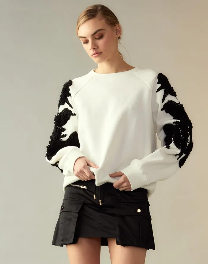 Women Cynthia Rowley Tops Jasper Crewneck White Women Cynthia Rowley Tops Jasper Crewneck White
