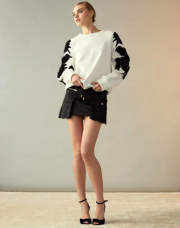 Women Cynthia Rowley Tops Jasper Crewneck White Women Cynthia Rowley Tops Jasper Crewneck White