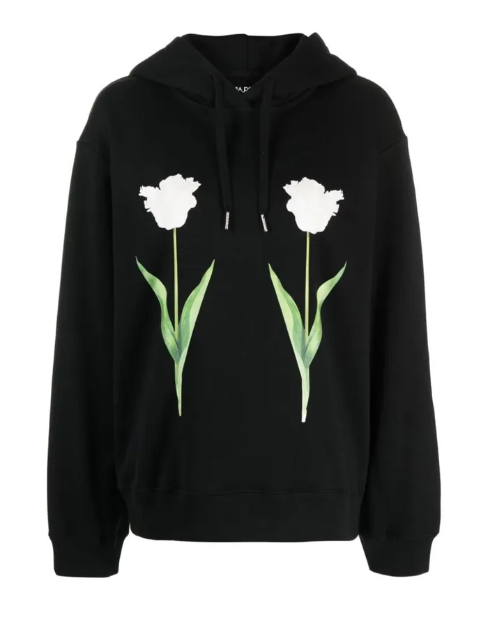 Women Cynthia Rowley Tops Tulip Hoodie Black