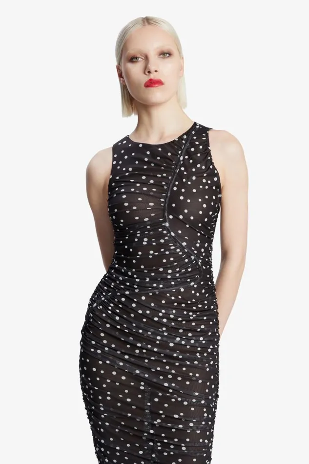 Women Day To Night Dresses Bardot Felicia Spot Mesh Midi Dress In Black Spot Black Spot Women Day To Night Dresses Bardot Felicia Spot Mesh Midi Dress In Black Spot Black Spot