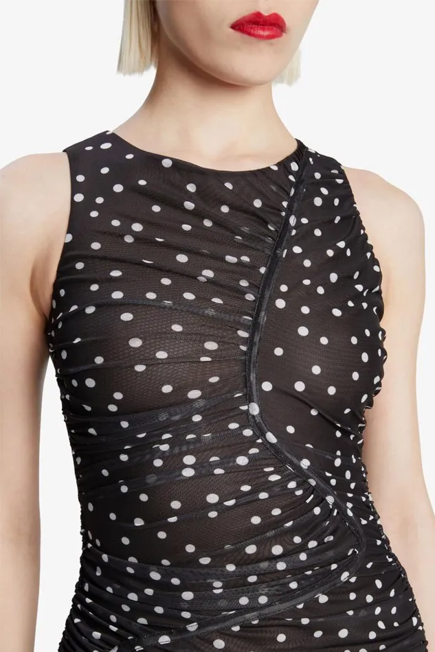 Women Day To Night Dresses Bardot Felicia Spot Mesh Midi Dress In Black Spot Black Spot Women Day To Night Dresses Bardot Felicia Spot Mesh Midi Dress In Black Spot Black Spot