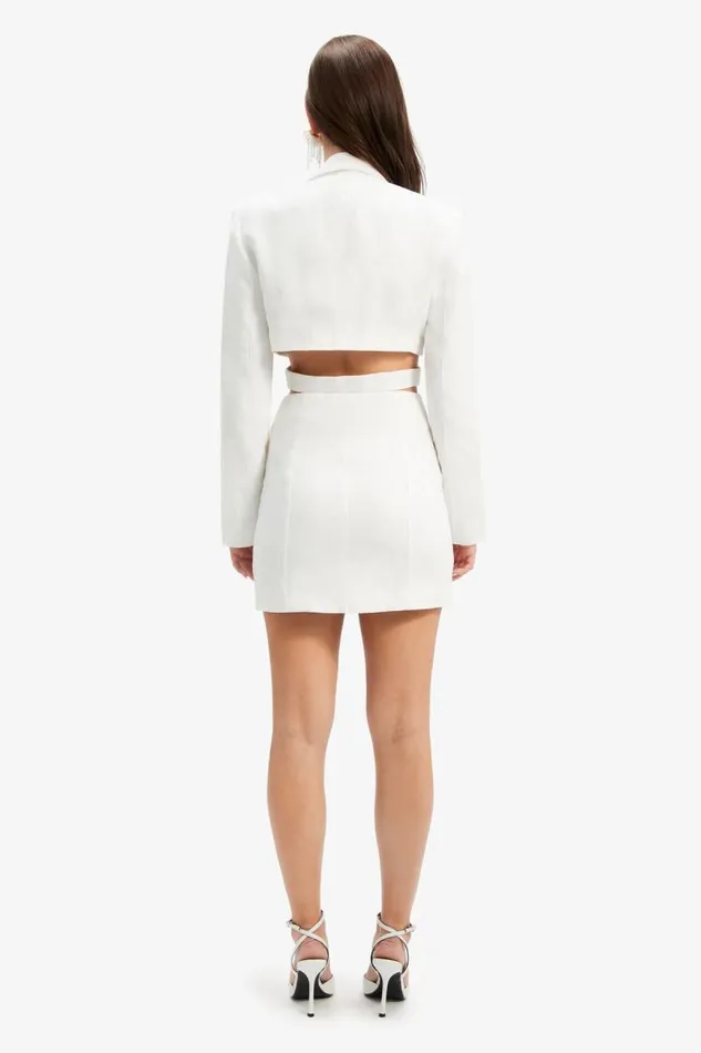 Women Day To Night Dresses Bardot Tribeca Linen Blazer Dress In Ivory Ivory Women Day To Night Dresses Bardot Tribeca Linen Blazer Dress In Ivory Ivory