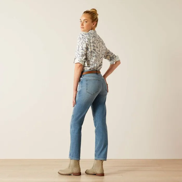 Women Denim Ariat High Rise Bridle Slim Straight Leg Jeans Abeline Women Denim Ariat High Rise Bridle Slim Straight Leg Jeans Abeline