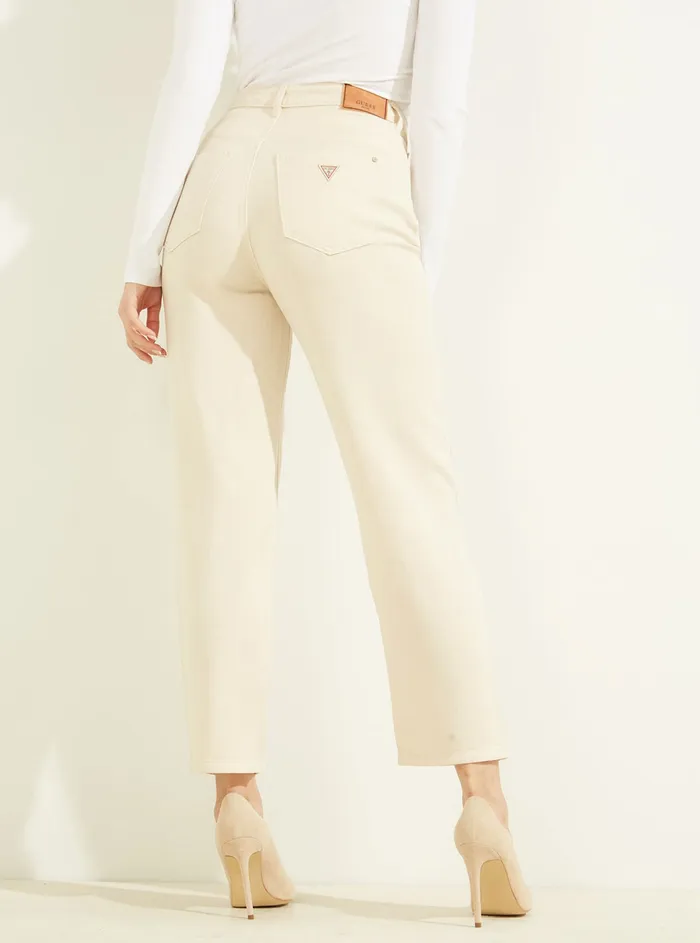 Women Denim GUESS Eco Highrise Straight Leg Denim Mom Jeans In Pearl Oyster Wash Women Denim GUESS Eco Highrise Straight Leg Denim Mom Jeans In Pearl Oyster Wash