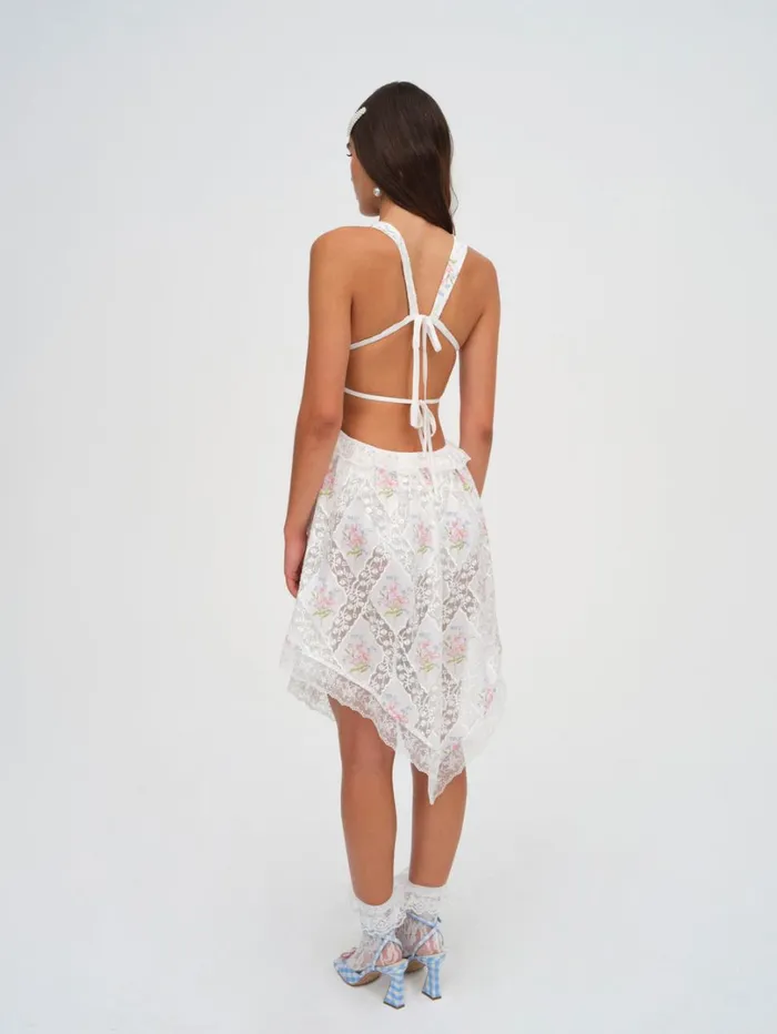 Women Diana Asymmetric Mini Dress White For Love and Lemons Dresses Women Diana Asymmetric Mini Dress White For Love and Lemons Dresses
