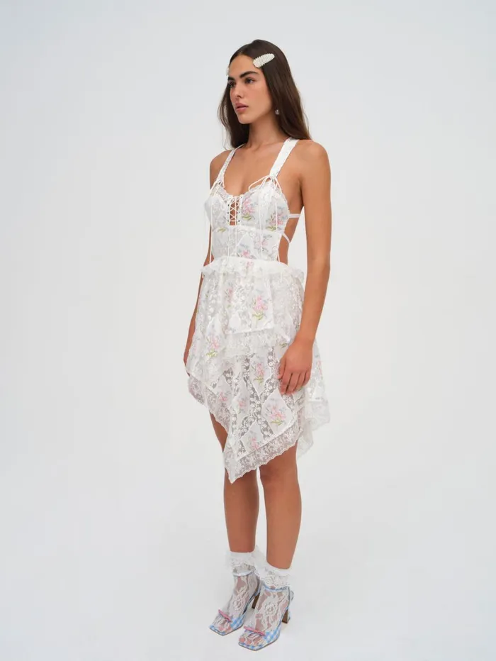 Women Diana Asymmetric Mini Dress White For Love and Lemons Dresses Women Diana Asymmetric Mini Dress White For Love and Lemons Dresses