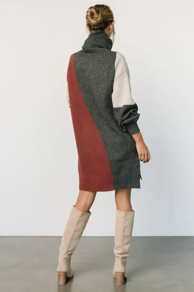 Women Diego Sweater Dress Charcoal Multi Baltic Born Short Dresses Women Diego Sweater Dress Charcoal Multi Baltic Born Short Dresses