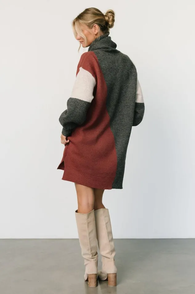 Women Diego Sweater Dress Charcoal Multi Baltic Born Short Dresses Women Diego Sweater Dress Charcoal Multi Baltic Born Short Dresses