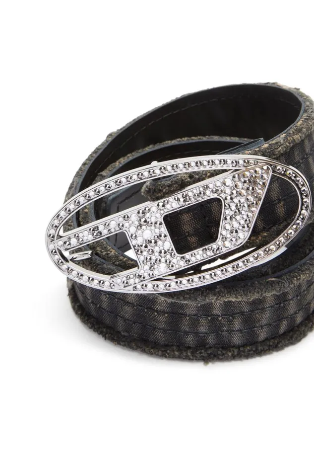 Women Diesel Belts B1DR STRASS Black Women Diesel Belts B1DR STRASS Black