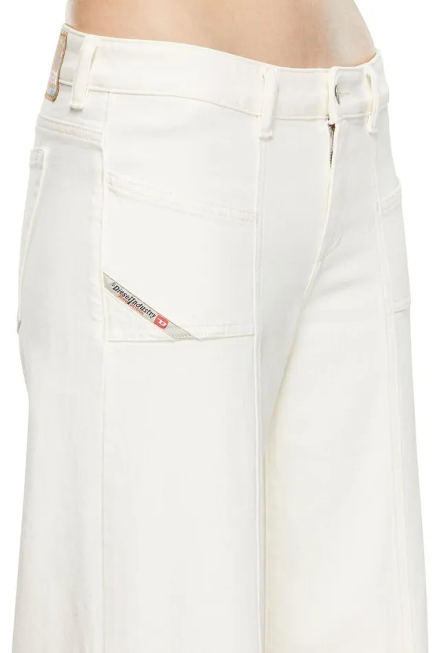 Women Diesel Jeans Flare Jeans DAkii 09J68 White Women Diesel Jeans Flare Jeans DAkii 09J68 White