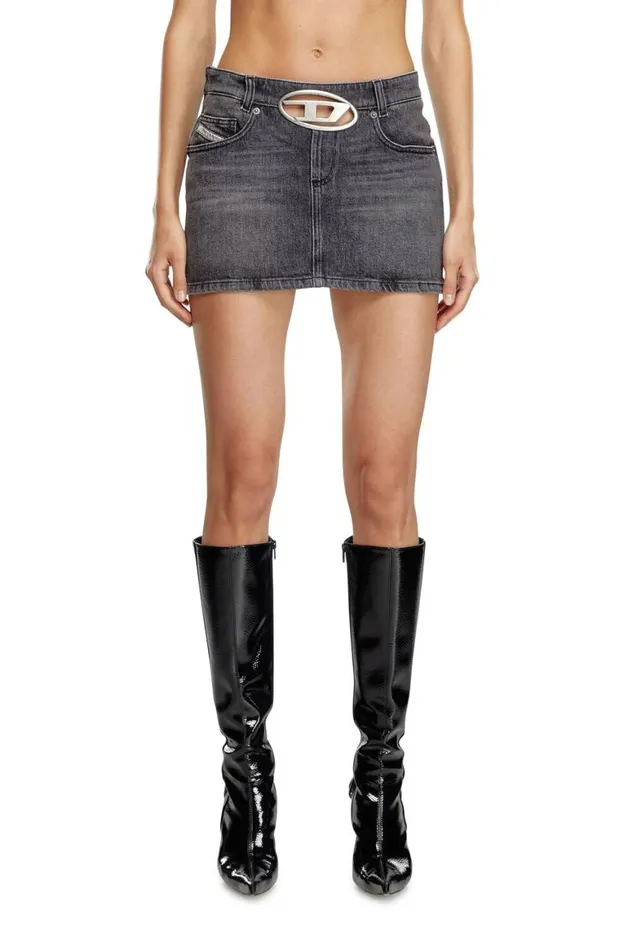 Women Diesel Skirts DERONS2 Black Women Diesel Skirts DERONS2 Black