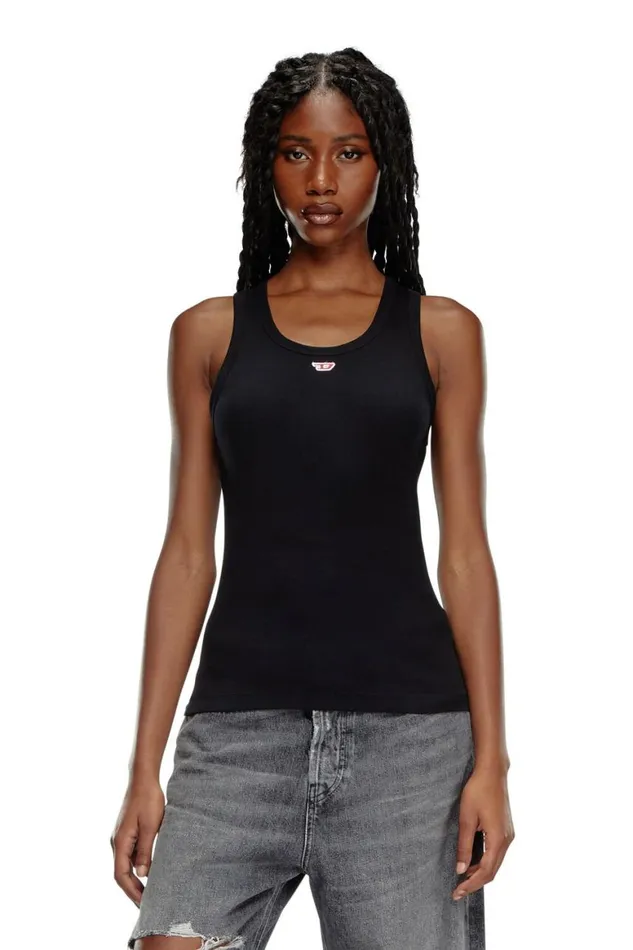 Women Diesel TShirts and Tops TANKYD Black