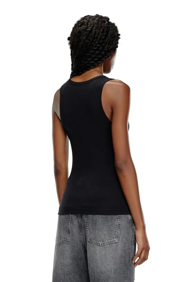 Women Diesel TShirts and Tops TANKYD Black